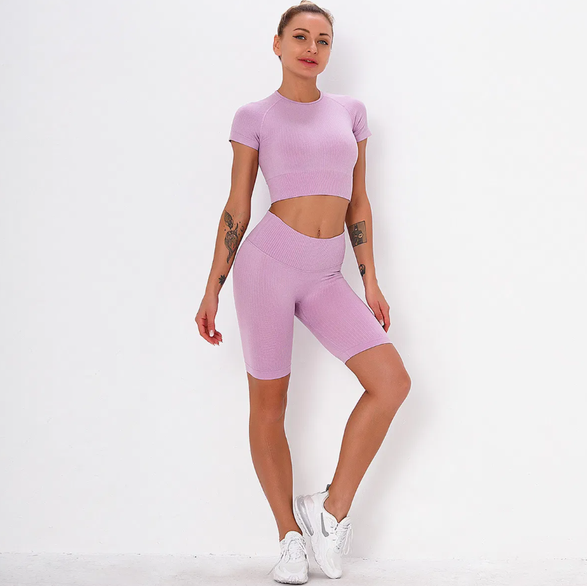 Women's High-Waist Compression Running Shorts – Summer Gym, Fitness & Yoga Activewear